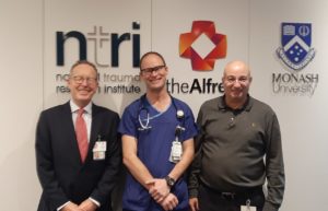 Dr Nir Samuel with Prof Mark Fitzgerald and Dr Danny Ben-Eli